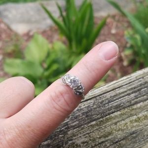 Vintage sterling and paste ring